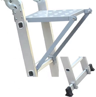 Échelle combinée multifonction pliable en aluminium 4x3 marches de 3,66 m (12 pieds) de qualité supérieure, conforme à la norme EN 131, pour supermarchés et escaliers