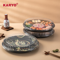 KARYO KY-321 boîte à fruits jetable en plastique avec couvercle transparent ronde fraises cerise sushi conteneur de stockage pour salade sushi