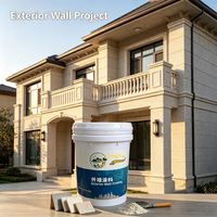 Peinture acrylique à base d'eau pour extérieur, effet pierre naturelle, revêtement liquide texturé, pulvérisation mate pour seau de 20L, OEM