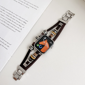 Correa Retro de Lujo para Reloj, Serie Bohemia con Cuentas, 42 44 45 mm, Resistente al Agua, Duradera, Tejida, para Hombre y Mujer - Product Image 2