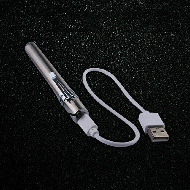 TACTICAL FLASHLIGHT SMALL LED Torch Light Mini Pen MICRO USB Rechargeable