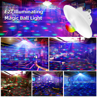 Projecteur de plafond LED RGB en forme de boule disco, activé par le son, pour fêtes et scènes, vente en gros usine, compatible OEM pour DJ, KTV, bars et événements