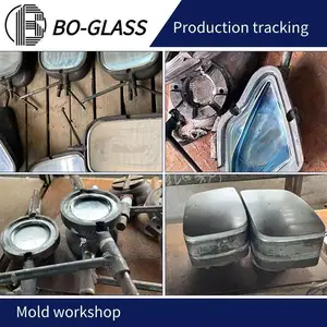 China Manufacturer Customized Various Sizes Auto Lighting Accessories Machine Mold Pressing Glass Cover For Car Lights