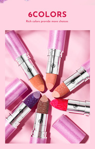 Rouge à lèvres Glam Glow 6 couleurs Chameleon Shimmer Long-Lasting Metallic Luster Multi-Purpose for Lips Eye lipstick - Product Image 6