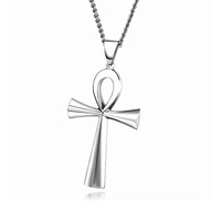 Collier pendentif croix et flèche plaqué or 18 carats poli miroir, style hip-hop chrétien, pour hommes et femmes, idéal pour les cadeaux de fête - Vente en gros