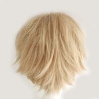 Perruque courte unisexe, style pixie, en couches, effet duveteux, cheveux synthétiques, moderne, pour Halloween, cosplay, costume
