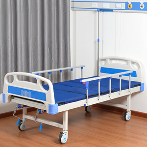 <span class=keywords><strong>Lit</strong></span> d'hôpital manuel multifonctionnel à double manivelle pour soins infirmiers et patients, avec matelas en éponge médical - Product Image 2