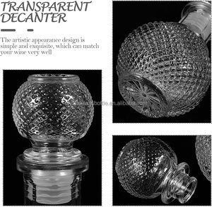 Botellas de Vidrio Transparente de 250 ml, 500 ml, 1000 ml, Botellas de Vidrio Vacías con Tapón de Vidrio para Licor, Whisky, Brandy, Vodka, Ron - Product Image 2