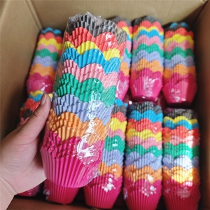 Màu rắn hoa & hỗn hợp <span class=keywords><strong>Lotus</strong></span> cupcake Liners-không thấm mỡ nướng ly cho bánh nướng xốp, Mochi & món tráng miệng - Product Image 4