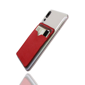 Funda trasera para teléfono de cuero PU, tarjetero, ranuras para dos tarjetas, ranura para tarjeta en forma de V, regalo. - Product Image 4