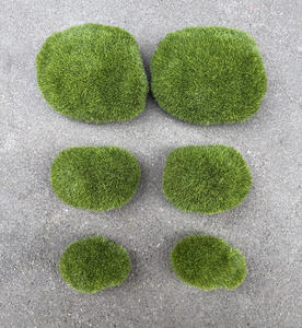 ミックスサイズ軽量セラミック製模擬モスストーン人工石ボールグリーン植物、家庭菜園植木鉢装飾用 - Product Image 3