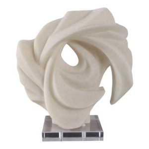 Scultura astratta in resina a spirale su base acrilica per decorazione domestica, mensola o statua decorativa da tavolino - Product Image 4