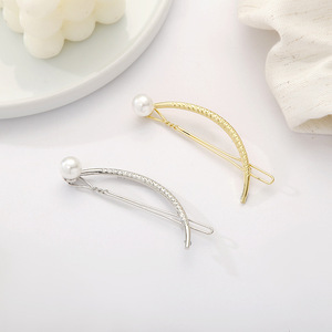 Suministro directo de fábrica Diseño de fiesta hueco de moda Estilo de Corea Aleación de oro Accesorios para el cabello para mujeres Pinza para el cabello - Product Image 1