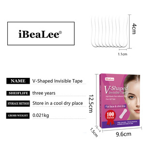 100 pièces de ruban adhésif pour <span class=keywords><strong>lifting</strong></span> du visage, ruban adhésif invisible pour <span class=keywords><strong>lifting</strong></span> du visage, maquillage <span class=keywords><strong>instantané</strong></span> invisible - Product Image 2