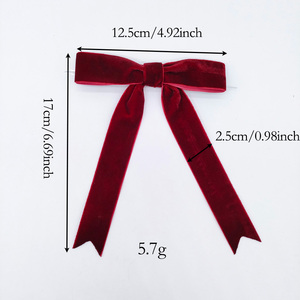 Bán Buôn Tùy Chỉnh 12 Pcs Nhung Ribbon Bow Twist Tie Điều Trị Túi Quà Tặng Gói Giỏ Đám Cưới Bé Tắm Sinh Nhật Đảng Giáng Sinh - Product Image 3