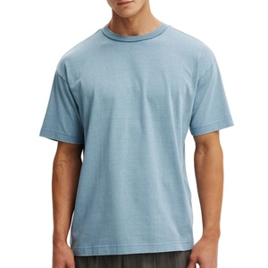 Fabrication directe, marque personnalisée, vêtements pour hommes grande taille, haute qualité, légers, tricotés fins, 100% coton, respirants, anti-boulochage - Product Image 1