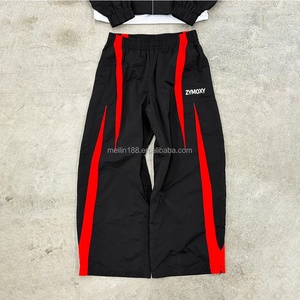 Custom Sweatsuit Windbreaker Set Nylon Tracksuit Oversized Lightweight Cut and Sew <b>Zip</b> <b>up</b> <b>Jacket</b> and Nylon Pants Windbreaker Set - Product Image 3