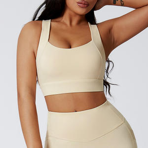 Reggiseno da Yoga a secco rapido e ad alto impatto da donna di vendita antiurto XS taglie morbide a tracolla larga allenamento <span class=keywords><strong>sport</strong></span> reggiseno Fitness - Product Image 3