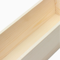 Boîte de rangement de bureau carrée en bois naturel poli avec logo personnalisé pour la décoration de la maison