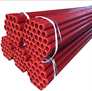 Tubo de fuego de epoxi rojo de grado industrial FM UL listado | RAL3000 200-300μm Revestimiento Sch10 Sch40 Opciones - Product Image 3