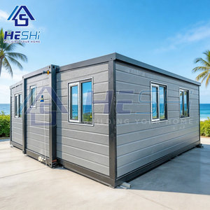 บ้านคอนเทนเนอร์สำเร็จรูปขนาด 40 ฟุต 20 ฟุต แบบขยายได้ 1 2 3 4 5 ห้องนอน พร้อมสวน ครัว บ้านเคลื่อนที่ - Product Image 2