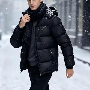 Fournisseur chinois – Marque de créateur – Manteau classique à capuche pour homme, style identique, capuche amovible, épais, imperméable et chaud - Product Image 4