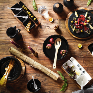 Juego de Platos Negros Vintage LovingHome, Juego de Vajilla de Porcelana, Juego de Vajilla de Cerámica de Estilo <span class=keywords><strong>Chino</strong></span> de Lujo - Product Image 5