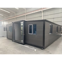 Excellent rapport qualité-prix : Maison conteneur préfabriquée pliable et extensible de 40 pieds pour villas, maison mobile compacte prête à habiter avec plusieurs chambres