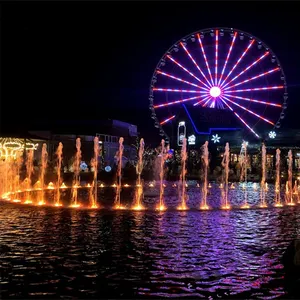 Fontaine d'eau à Jets sautants avec lumières de fontaine Led, fontaine de danse Musci intelligente, prix d'usine