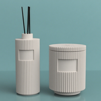 C & H Logo gravé personnalisé 280 Ml Bougie en argile et pots de diffuseur de roseaux Diffuseur de parfum d'arôme liquide naturel Aromathérapie