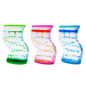 <span class=keywords><strong>Sablier</strong></span> liquide en forme de S avec logo personnalisé, jouets pour enfants, gouttes d'huile flottantes en acrylique, mouvement liquide, gouttes d'eau, <span class=keywords><strong>sablier</strong></span> liquide - Product Image 2