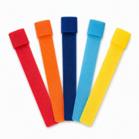 Lot de 50 attaches-câbles Velcro 5 couleurs, réutilisables et ajustables, avec boîte de rangement pour le tri des câbles