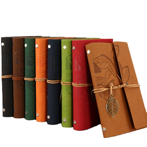 Carnet A6 personnalisé SYC, couverture rigide en cuir PU, motif feuille vintage, impression numérique, pour bureau, école, papeterie, voyageurs - Product Image 1