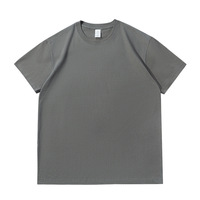 T-shirt surdimensionné à manches courtes en coton peigné premium personnalisé, coupe carrée, col rond, épaules tombantes, 320 g, 100 % coton