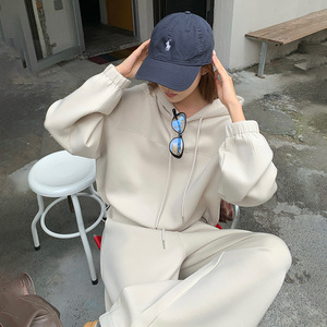 <span class=keywords><strong>Ensemble</strong></span> de vêtements de sport décontractés pour femmes, uni, manches longues, style <span class=keywords><strong>chic</strong></span> occidental, look jeune et tendance - Product Image 3