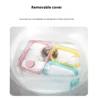 Boîte à lunch en acier inoxydable 316 à 3 compartiments, couleurs, pour étudiants, employés de bureau, portable, compatible micro-ondes