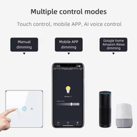 Interruptor de Luz Inteligente con Atenuación, Aprobado por CB, Marco Metálico, Compatible con Lámparas de Tungsteno, Control por Voz con Alexa y App Tuya Smart Life, CA 110V~240V