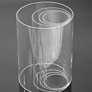 OEM ODM Custom Transparent Acryl Tube Arc Acrylic Transparent Drop Cover Laminated Tube Acrylic Transparent Tubes