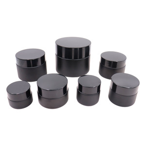 Pots en verre cosmétiques transparents marron, noir, bleu, vert de 1 oz et 2 oz avec couvercles pour crème pour le visage - Product Image 6