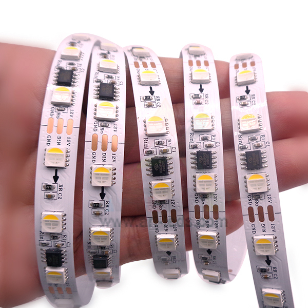 UL Decorate and Fashion Show Led Tv Backlight Programmable CRI 80 20W/M UCS2904 RGBW 60LEDs 20 Pixels RGBW Led Strip Lighting