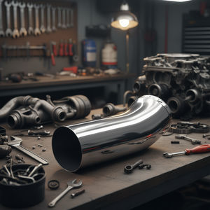 Embout d'échappement chromé, entrée 4 pouces, sortie 6 pouces, longueur totale 23 pouces, résistance aux hautes températures, systèmes d'échappement tuning - Product Image 2