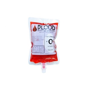Paquete de 20 Bolsas de Bebida con Forma de Bolsa de <span class=keywords><strong>Sangre</strong></span>, Frascos de Doctor, Bebida Energética, Decoraciones de Enfermeras, Envases de Halloween, Bolsa de Agua con Boquilla de Plástico para Jugos y Bebidas - Product Image 3