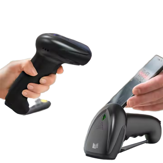 For 2D USB Interface Barcode Scanner Handheld Wireless Barcode Reader QR Code Scanner 1D Barcode Scanning Gun Supermarket