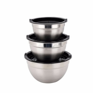 Mặt Hàng Nhà Bếp Kim Loại Đầy Màu Sắc Bát Salad Trộn Bát Có Nắp Đậy Đặt Thép Không Gỉ Trộn Bát Đặt Có Nắp Đậy - Product Image 6