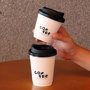 Vasos de Papel Kraft de Doble Pared de Alta Calidad, Biodegradables, Hechos con Materiales Reciclados, Personalizables, de 8oz, 14oz y 16oz, para Café y Agua Mineral, Marca JN - Product Image 3