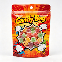 Op maat bedrukte, kleurrijke, geurbestendige, voedselveilige, herbruikbare plastic zakjes met ritssluiting voor snoep, staande pouch