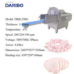 เครื่องตัดเนื้อหมู เครื่องหั่นซาลามี 1-30 มม. เครื่องหั่นเนื้อแช่แข็ง พร้อมเบคอนสเต็ก สำหรับร้านอาหาร - Product Image 5