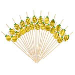 Palillos de dientes decorativos de bambú desechables, palillos de cóctel, venta al por mayor, 100 Uds., 4,7 pulgadas - Product Image 6