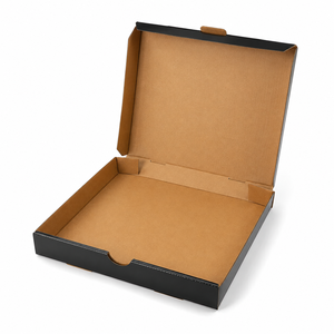 Boîtes à pizza noires de qualité supérieure, design personnalisé, en carton ondulé, écologiques, recyclables, pour la livraison à emporter, pour restaurants - Product Image 2