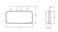 Emark ECE R3 R7 R91 R10 feu de position latéral à LED approuvé 4.5 pouces ambre rouge blanc M141 avec support de montage